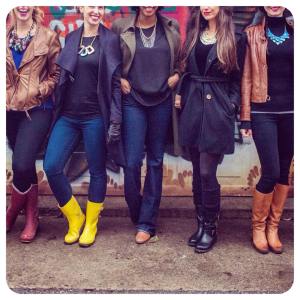 Fall is the perfect time for boots. So is Spring. We had fun drinking hot chocolate and tromping around in the brisk weather.