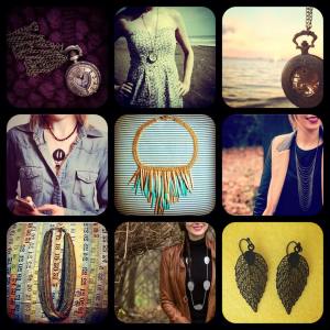 Some shots from the day and images from the site. For my birthday, I unwrapped the gold and turquoise piece in the middle. Lucky me! It is now, sadly, sold out. Get 'em while you can!