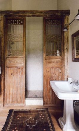 A shower you'd never want to leave. The doors. Wow. Enough said. Found on lilibaba.tumblr.com