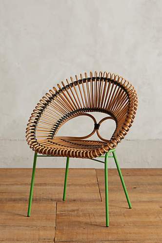 Moving further from my price point: Anthro's Looping Apasra Chair $228.00. Graphic and cool, but also considerably more pricey.