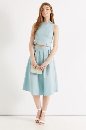 Wedding or Shower: this pastel two-piece is sweet and pretty, with just a touch of modern edge. 