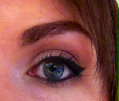 Open and definitely lifted. The tutorial specified that  if you have lashes that create a turned-down look, this shape will work to open the eye up and help it to look lashier. 