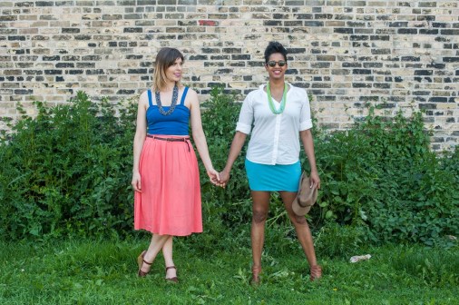 My wife and I, celebrating year one together, in our standard side-by-side pose. Photography by Carmen Farrell - https://www.facebook.com/pages/Carmen-Farrell-Photography/111550845554690