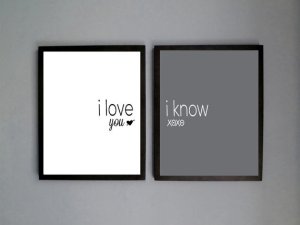 If you know the couple very well, you can play on their personalities and really get inspired to personalize the gift. This pair of prints: https://www.etsy.com/ca/listing/124790536/two-2-printable-files-digital-download?ref=market