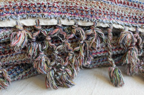 Hand-woven organic cotton towel.