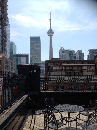 Downtown Toronto, skyline from the Much Music rooftop garden.