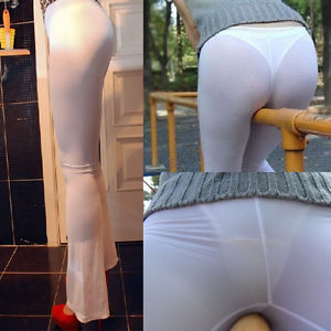 These hideous creations are marketed as 'sexy' leggings. Leggings, by definition, cover your legs. The problem is, they used to be for dance and now they are (in many people's opinion) for all times of day or night. Unfortunately, they aren't all created equal: some are WAY TOO TRANSPARENT to be worn as pants. I don't want to know what kind of underpants you have on. This is not age dependent, or size dependent. Basically, check for opacity and wear tops that cover your butt. Leggings should not be worn interchangeably as pants proper. 